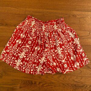 Knox Rose Red & White Ikat Print Shorts - Size M